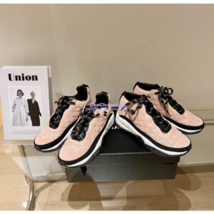 Replica Chanel Trainer Fabric & Suede Calfskin G38292 Beige