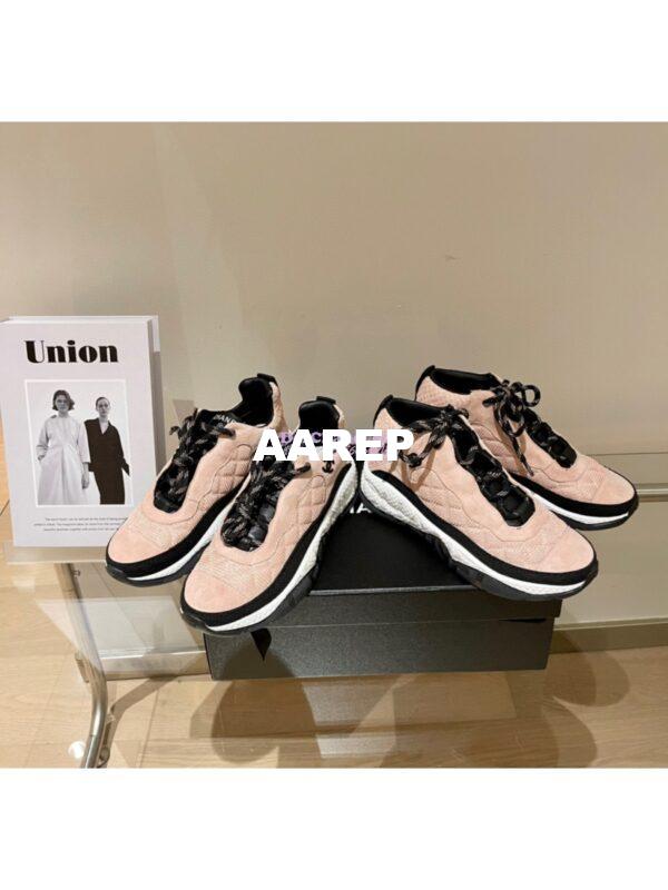Replica Chanel Trainer Fabric & Suede Calfskin G38292 Beige