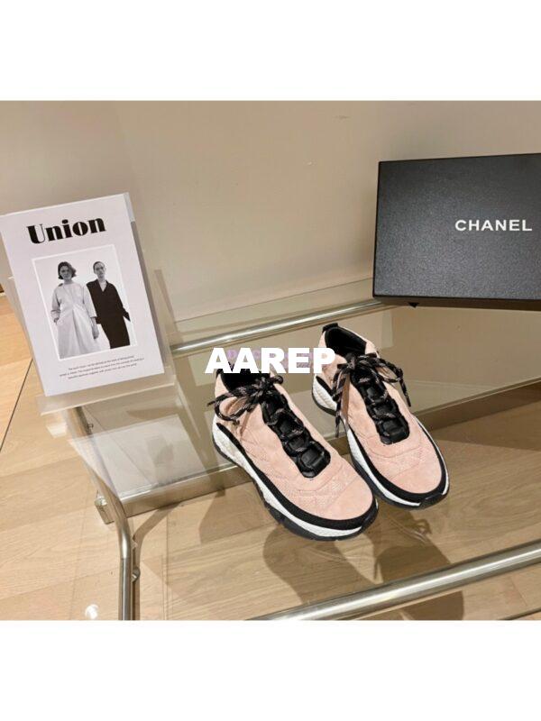 Replica Chanel Trainer Fabric & Suede Calfskin G38292 Beige 2