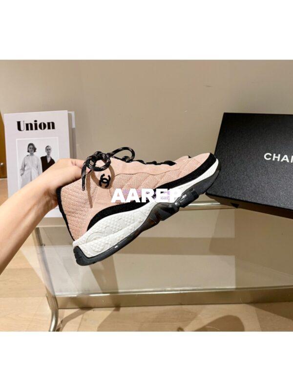 Replica Chanel Trainer Fabric & Suede Calfskin G38292 Beige 5
