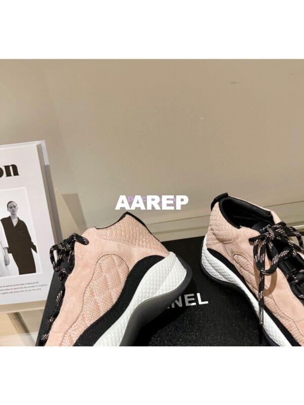 Replica Chanel Trainer Fabric & Suede Calfskin G38292 Beige 6