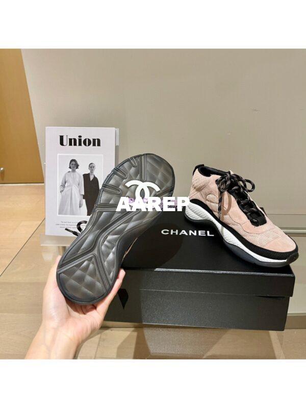Replica Chanel Trainer Fabric & Suede Calfskin G38292 Beige 7