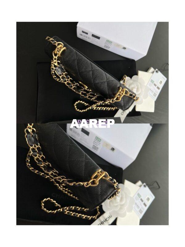 Replica Chanel Wallet On Chain Grained Calfskin AP3019 Black 4