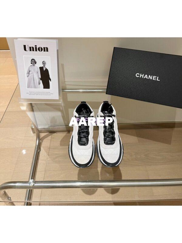 Replica Chanel Trainer Fabric & Suede Calfskin G38292 Ivory 2