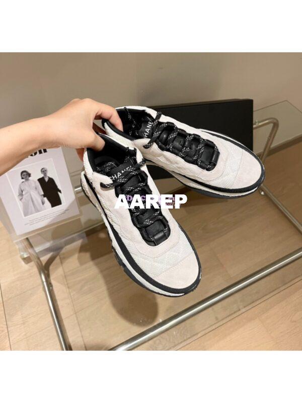 Replica Chanel Trainer Fabric & Suede Calfskin G38292 Ivory 3