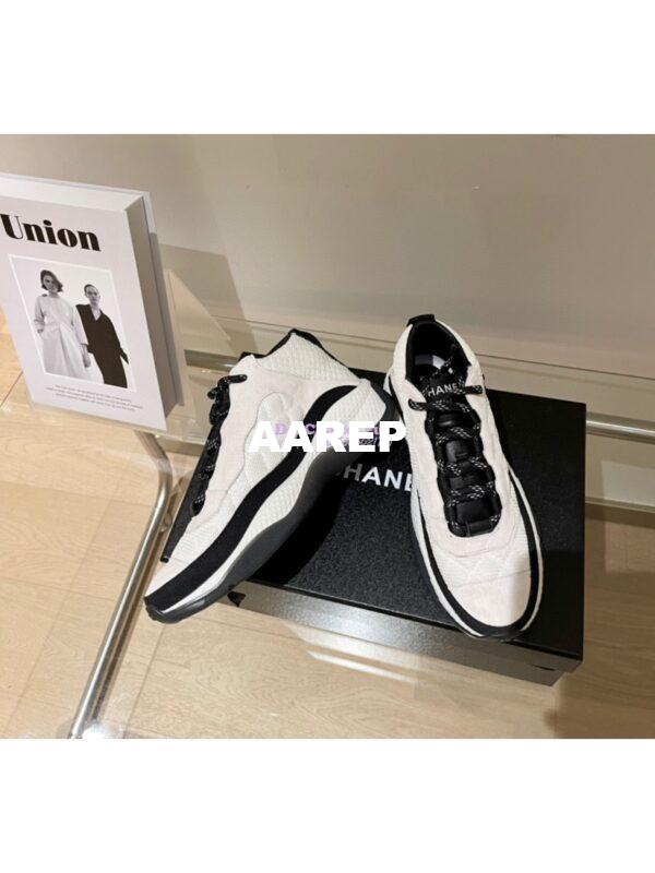 Replica Chanel Trainer Fabric & Suede Calfskin G38292 Ivory 6