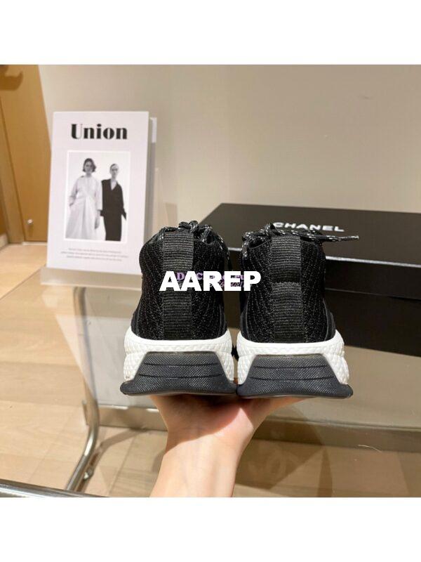 Replica Chanel Trainer Fabric & Suede Calfskin G38292 Black 7