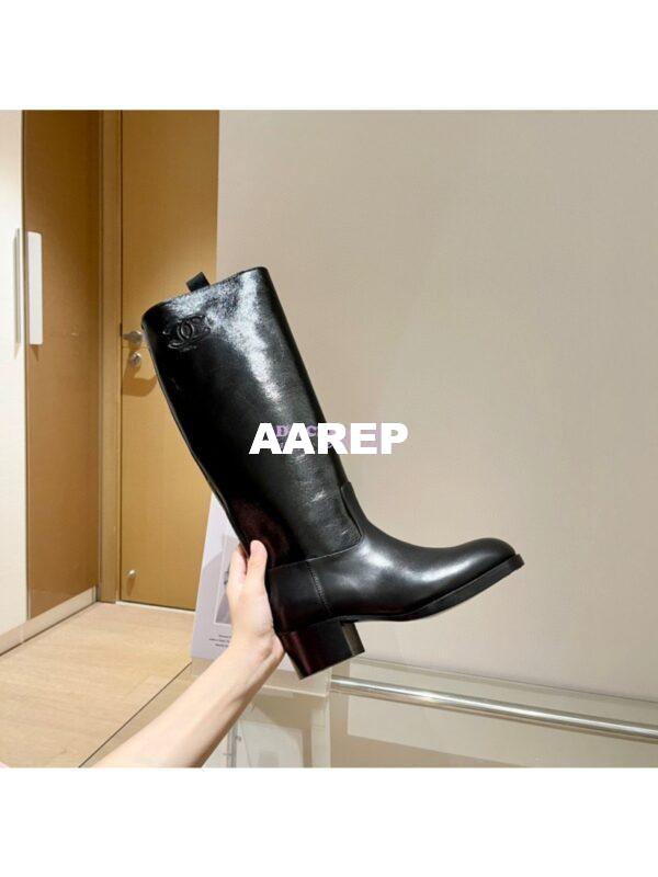 Replica Chanel High Boots G37985 in Calfskin Black 5
