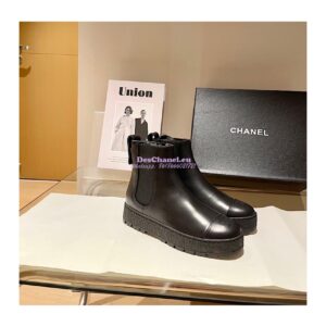 Replica Chanel Ankle Boots G37927 in Calfskin Black