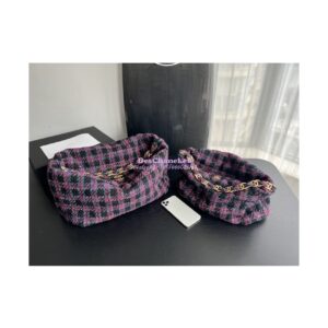 Replica Chanel Maxi Hobo Bag Wool Tweed AS3632 AS3564 Black, Purple, Green & Red