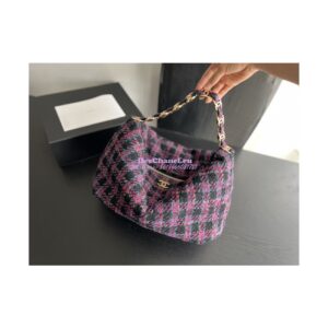 Replica Chanel Maxi Hobo Bag Wool Tweed AS3632 AS3564 Black, Purple, Green & Red 2