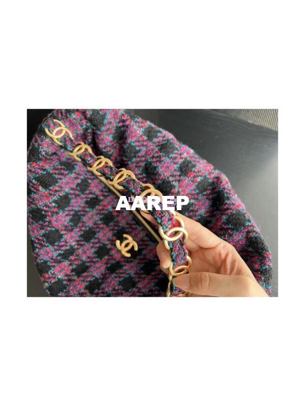 Replica Chanel Maxi Hobo Bag Wool Tweed AS3632 AS3564 Black, Purple, Green & Red 4