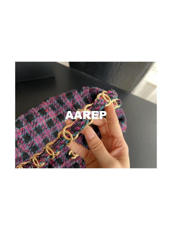 Replica Chanel Maxi Hobo Bag Wool Tweed AS3632 AS3564 Black, Purple, Green & Red 5