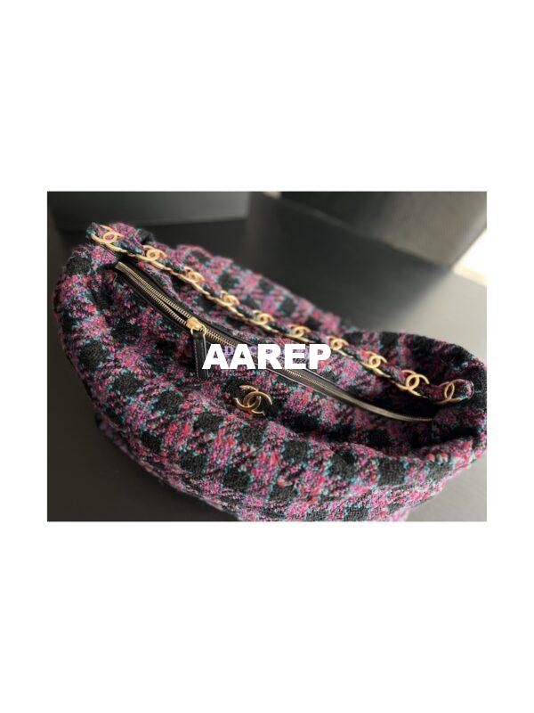 Replica Chanel Maxi Hobo Bag Wool Tweed AS3632 AS3564 Black, Purple, Green & Red 6