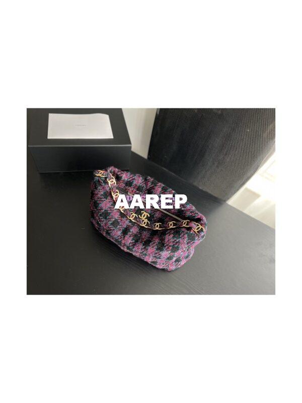 Replica Chanel Maxi Hobo Bag Wool Tweed AS3632 AS3564 Black, Purple, Green & Red 11