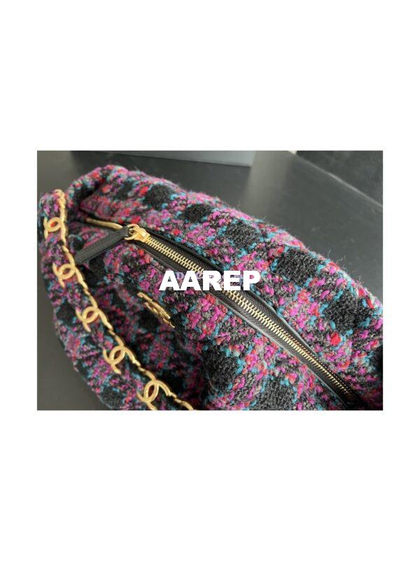 Replica Chanel Maxi Hobo Bag Wool Tweed AS3632 AS3564 Black, Purple, Green & Red 15