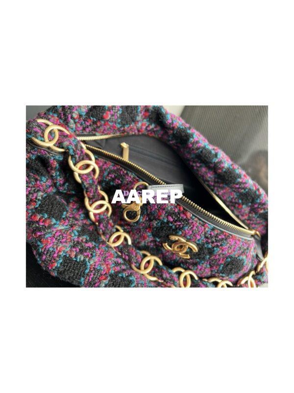 Replica Chanel Maxi Hobo Bag Wool Tweed AS3632 AS3564 Black, Purple, Green & Red 16