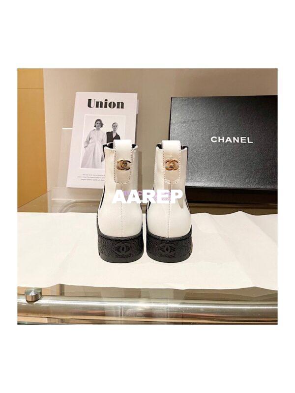 Replica Chanel Ankle Boots G37927 in Calfskin White 10