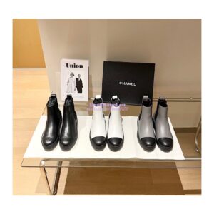 Replica Chanel Ankle Boots G37927 in Calfskin Grey