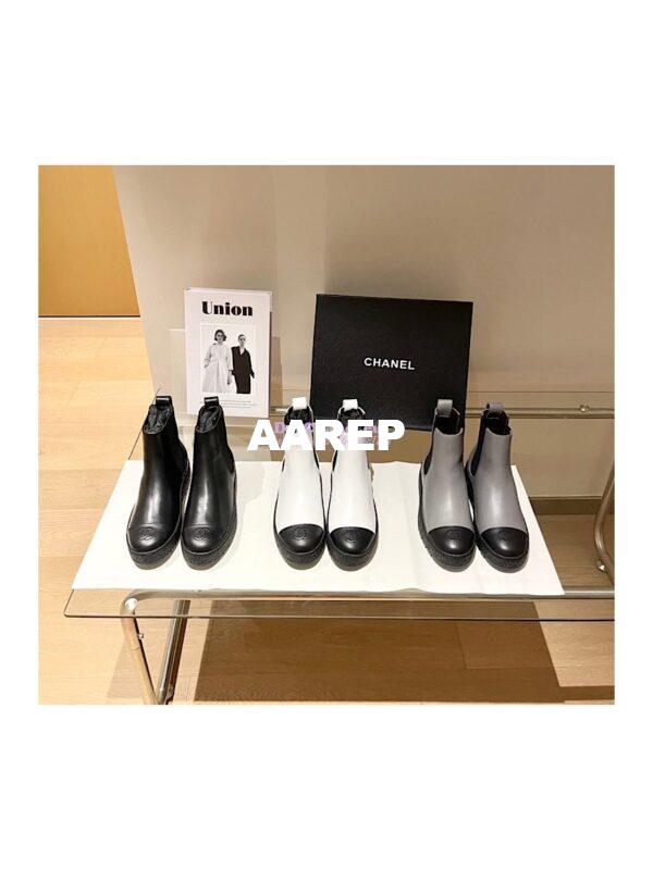 Replica Chanel Ankle Boots G37927 in Calfskin Grey 3