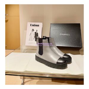 Replica Chanel Ankle Boots G37927 in Calfskin Grey 2