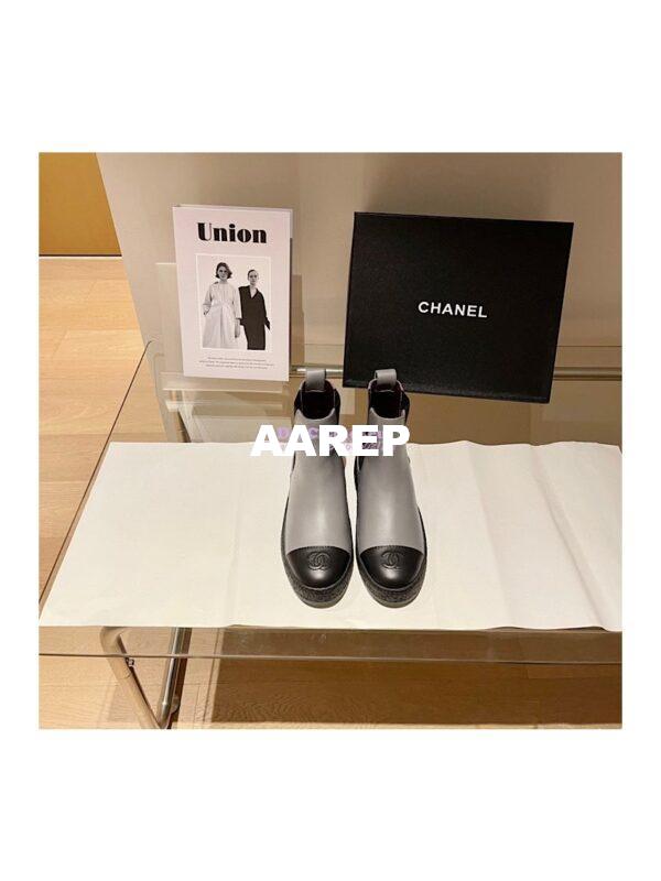 Replica Chanel Ankle Boots G37927 in Calfskin Grey 5
