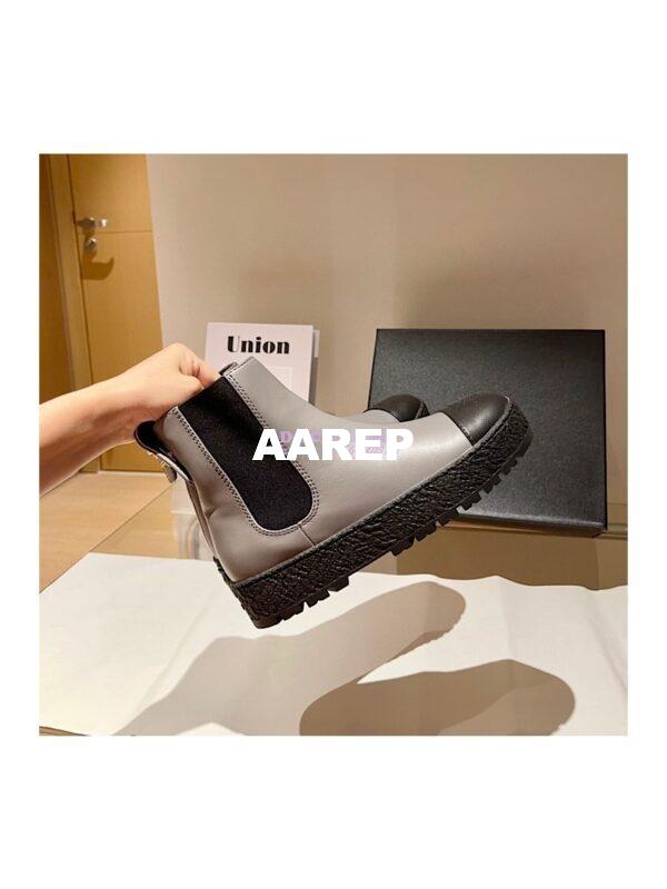 Replica Chanel Ankle Boots G37927 in Calfskin Grey 6