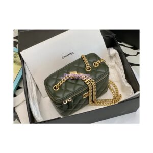 Replica Chanel 22K Vanity Bag Lambskin AP3044 Khaki 2