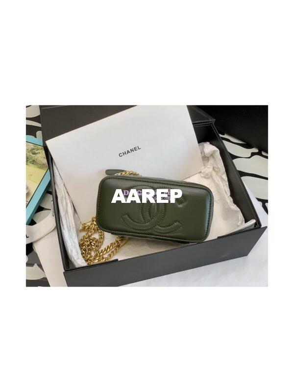 Replica Chanel 22K Vanity Bag Lambskin AP3044 Khaki 9