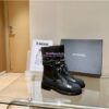 Replica Chanel Lace Up G37808 Calfskin Grey Black