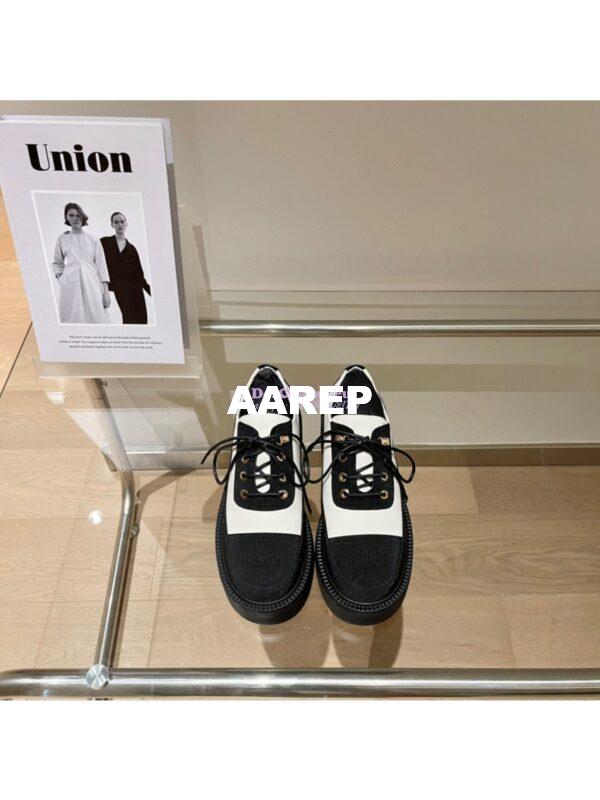 Replica Chanel Lace Up G38081 White Black 3