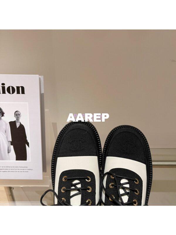 Replica Chanel Lace Up G38081 White Black 8