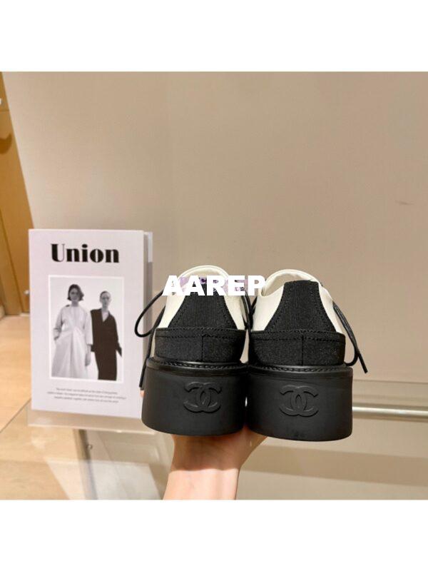 Replica Chanel Lace Up G38081 White Black 9
