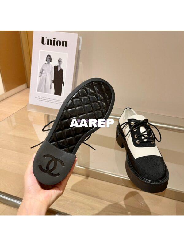 Replica Chanel Lace Up G38081 White Black 11