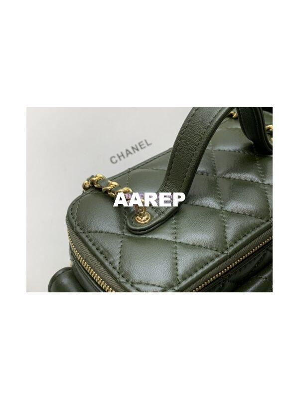 Replica Chanel Lambskin Vanity With Chain AP3017 Khaki 4
