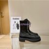 Replica Chanel Lace Up G38086 Black with Patent Calfskin 2