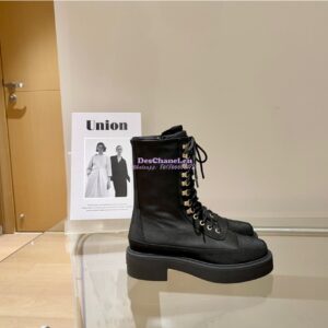 Replica Chanel Lace Up G38086 Black with Grossgrain