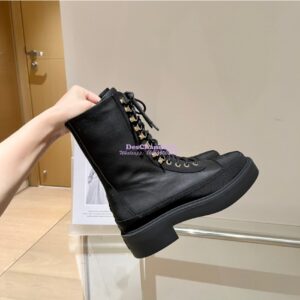 Replica Chanel Lace Up G38086 Black with Grossgrain 2