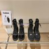 Replica Chanel Lambskin Sandals Woven Chain CC G31463 Black 2
