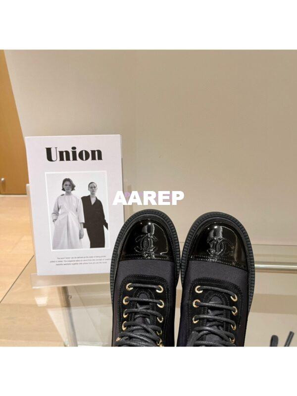 Replica Chanel Lace Up G38086 Black with Patent Calfskin 10