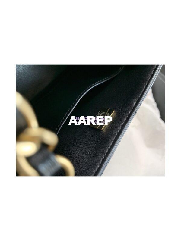 Replica Chanel Mini Flap Bag Lambskin AS3648 Black 7