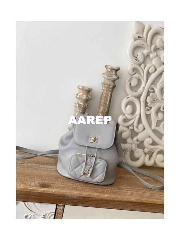 Replica Chanel Mini Business Affinity Backpack AS3530 Grey