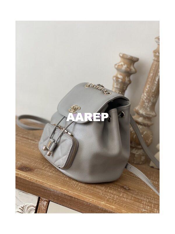 Replica Chanel Mini Business Affinity Backpack AS3530 Grey 2