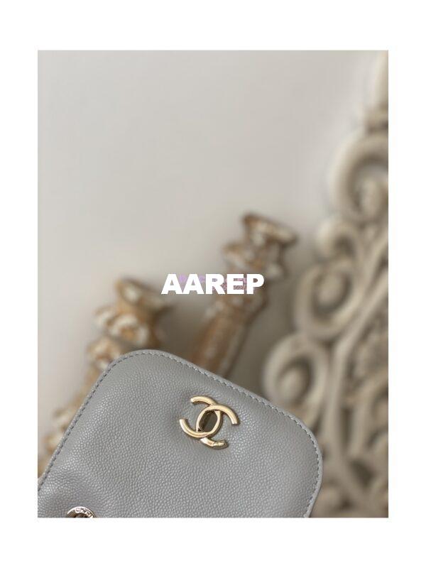 Replica Chanel Mini Business Affinity Backpack AS3530 Grey 4