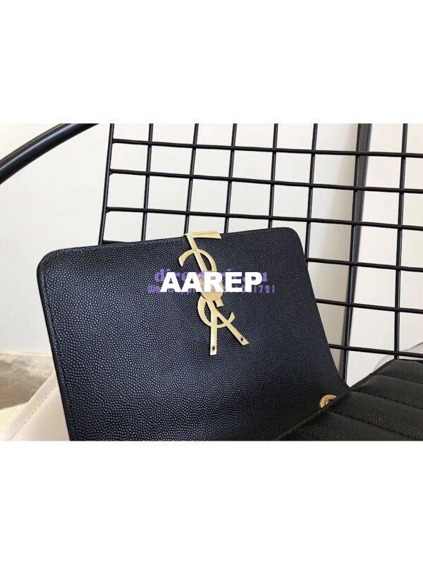 Replica YSL Saint Laurent Vicky Medium In Grain De Poudre Leather 5326121 Black 11