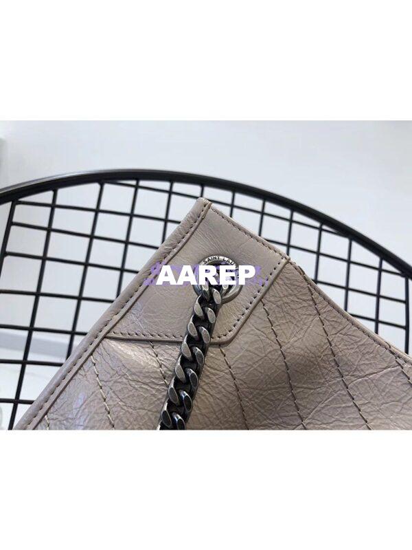 Replica Saint Laurent YSL Niki Medium Shopping Bag In Crinkled Vintage Leather 577999 Light Natural 9