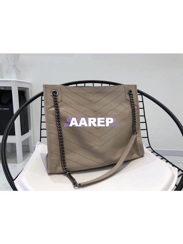 Replica Saint Laurent YSL Niki Medium Shopping Bag In Crinkled Vintage Leather 577999 Light Natural 12