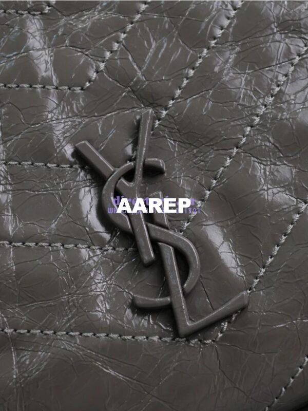 Replica Saint Laurent YSL Niki Medium Shopping Bag In Crinkled Vintage Leather 577999 Storm 10