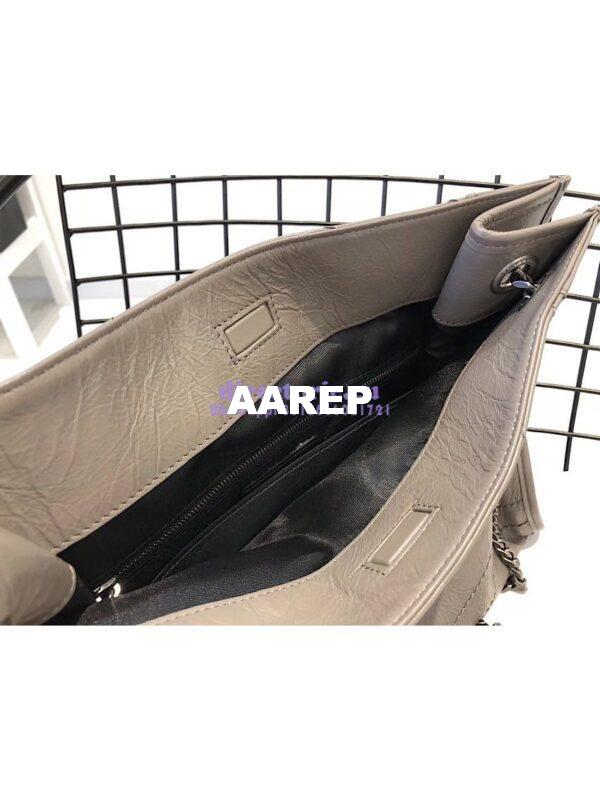 Replica Saint Laurent YSL Niki Medium Shopping Bag In Crinkled Vintage Leather 577999 Fog 8