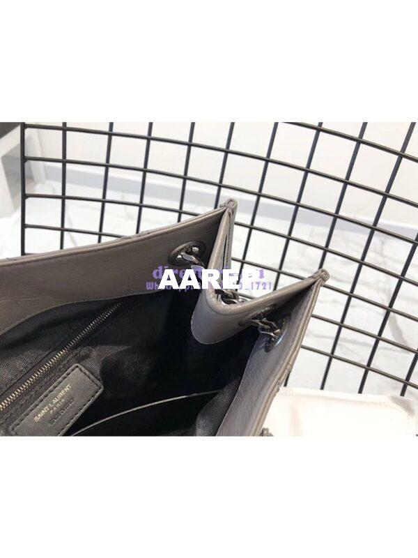 Replica Saint Laurent YSL Niki Medium Shopping Bag In Crinkled Vintage Leather 577999 Fog 11